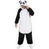 imageSpooktacular Creations Adults Unisex Pajama Panda Hooded Jumpsuit Costume with Hat ZipUp Hooded Sleepwear