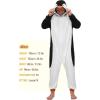imageSpooktacular Creations Adults Unisex Pajama Penguin Hooded Jumpsuit Costume with Hat Penguin ZipUp Hooded Sleepwear