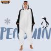 imageSpooktacular Creations Adults Unisex Pajama Penguin Hooded Jumpsuit Costume with Hat Penguin ZipUp Hooded Sleepwear