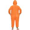 imageSpooktacular Creations Adults Unisex Pajama Pumpkin Hooded Jumpsuit Costume ZipUp Sleepwear for Halloween Cosplay Costume