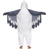 imageSpooktacular Creations Adults Unisex Seagull Pajama Seagull Hooded Jumpsuit Costume ZipUp Hooded Sleepwear