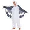 imageSpooktacular Creations Adults Unisex Seagull Pajama Seagull Hooded Jumpsuit Costume ZipUp Hooded Sleepwear