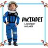 imageSpooktacular Creations Astronaut Costume with Helmet Space Suit for Toddler Kids Astronaut Halloween Costume for CosplayBlue