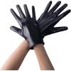imageSpooktacular Creations Black Metallic Gloves Unisex Shiny Black Gloves for Adult Kids Halloween Costume Accessory Evening Stretch Dress Glove