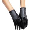 imageSpooktacular Creations Black Metallic Gloves Unisex Shiny Black Gloves for Adult Kids Halloween Costume Accessory Evening Stretch Dress Glove