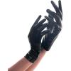 imageSpooktacular Creations Black Metallic Gloves Unisex Shiny Black Gloves for Adult Kids Halloween Costume Accessory Evening Stretch Dress Glove