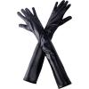 imageSpooktacular Creations Black Wet Look Long Gloves Faux Patent Leather Dress Gloves for Women Halloween Costume Accessory Evening Opera Party Cosplay Photoshoot