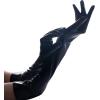 imageSpooktacular Creations Black Wet Look Long Gloves Faux Patent Leather Dress Gloves for Women Halloween Costume Accessory Evening Opera Party Cosplay Photoshoot