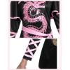 imageSpooktacular Creations Black and Red Ultimate Ninja Dragon Costume Set for kids Girls Halloween Dress UpPink
