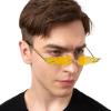 imageSpooktacular Creations Blue Flame Glasses Rimless Blue Fire Glasses Halloween Fire Sunglasses for All Flame Sunglasses for Halloween Costumes Devil AccessoriesOrange