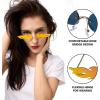 imageSpooktacular Creations Blue Flame Glasses Rimless Blue Fire Glasses Halloween Fire Sunglasses for All Flame Sunglasses for Halloween Costumes Devil AccessoriesOrange