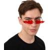 imageSpooktacular Creations Blue Flame Glasses Rimless Blue Fire Glasses Halloween Fire Sunglasses for All Flame Sunglasses for Halloween Costumes Devil AccessoriesRed