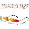 imageSpooktacular Creations Blue Flame Glasses Rimless Blue Fire Glasses Halloween Fire Sunglasses for All Flame Sunglasses for Halloween Costumes Devil AccessoriesOrange