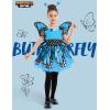 imageSpooktacular Creations Child Girls Butterfly Costume Toddlers Butterfly Outfit wWings Headband for Kids Halloween PartiesBlue