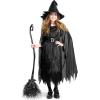 imageSpooktacular Creations Classic Kids Witch Costume Toddler Gothic Sorceress Black Witch Dress with Broom and Hat for Girls Halloween Themed Parties MMedium810 yrs
