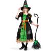 imageSpooktacular Creations Fairytale Witch Cute Witch Costume Deluxe Set with Broom for GirlsGreen