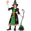 imageSpooktacular Creations Fairytale Witch Cute Witch Costume Deluxe Set with Broom for GirlsGreen