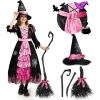 imageSpooktacular Creations Fairytale Witch Cute Witch Costume Deluxe Set with Broom for GirlsPink