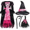 imageSpooktacular Creations Fairytale Witch Cute Witch Costume Deluxe Set with Broom for GirlsPink