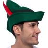 imageSpooktacular Creations Felt Robin Hood Hats with Feather Alpine German Hat Green Tyrolean Costume Accessory for Halloween Dress Up Party Favor One Size Fits all for Adult