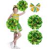 imageSpooktacular Creations Girl Cheerleader Costume Halloween Cute Cheer Uniform Outfit with Accessories for Dress Up PartiesYellow Green