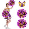 imageSpooktacular Creations Girl Cheerleader Costume Halloween Cute Cheer Uniform Outfit with Accessories for Dress Up PartiesYellow Purple