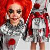 imageSpooktacular Creations Girls Clown Costume Evil Clown Dress Halloween Scary Jester Costume for Girls Halloween