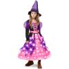 imageSpooktacular Creations Girls Light Up Bat Witch Tutu Costume Toddlers Dress with Hat Broom for Kids Halloween Themed PartiesPink