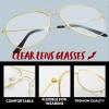 imageSpooktacular Creations Gold Metal Frame Glasses Old Man Old lady Costume Halloween Classic Glasses Accessory for Kids Men Women Grandma 80s 90s Dress Up Halloween Costume Prop