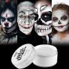 imageSpooktacular Creations Halloween 2 Oz White Face Body Paint Makeup Foundation Cream for Adult Waterproof Body Paint with Makeup Brush for Stage Film Clown SFX Cosplay