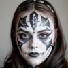 imageSpooktacular Creations Halloween 2 Oz White Face Body Paint Makeup Foundation Cream for Adult Waterproof Body Paint with Makeup Brush for Stage Film Clown SFX Cosplay