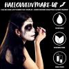 imageSpooktacular Creations Halloween 2 Oz White Face Body Paint Makeup Foundation Cream for Adult Waterproof Body Paint with Makeup Brush for Stage Film Clown SFX Cosplay