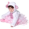 imageSpooktacular Creations Halloween Baby Girls Pink Lamb Costume for Toddler infants Halloween Animal Themed Dress Up Party