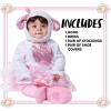 imageSpooktacular Creations Halloween Baby Girls Pink Lamb Costume for Toddler infants Halloween Animal Themed Dress Up Party
