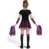 imageSpooktacular Creations Halloween Cheerleader Costume Girls Bad Spirit Costume for Kids Skull Scary Outfit with AccessoriesBlack Rosy