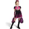 imageSpooktacular Creations Halloween Cheerleader Costume Girls Bad Spirit Costume for Kids Skull Scary Outfit with AccessoriesBlack Rosy