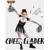 imageSpooktacular Creations Halloween Cheerleader Costume Girls Bad Spirit Costume for Kids Skull Scary Outfit with AccessoriesBlack White