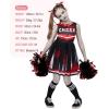 imageSpooktacular Creations Halloween Cheerleader Costume for Girls Kids Zombie Cheerleader Outfit Dead Fearleader DressRed Black