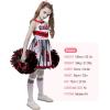imageSpooktacular Creations Halloween Cheerleader Costume for Girls Kids Zombie Cheerleader Outfit Dead Fearleader DressRed White