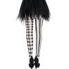 imageSpooktacular Creations Halloween Clown Tights for Adult Women Halloween Black and White Harlequin Tights for Halloween Costume Cosplay Parties