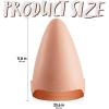 imageSpooktacular Creations Halloween Cone Bald Head Latex Bald Wig Cap for Men Woman Adult Kid Boy Girl Halloween Alien Cosplay Costume Accessory Egg Shaped Head Party Dress Up Masquerade Makeup Prop