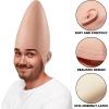 imageSpooktacular Creations Halloween Cone Bald Head Latex Bald Wig Cap for Men Woman Adult Kid Boy Girl Halloween Alien Cosplay Costume Accessory Egg Shaped Head Party Dress Up Masquerade Makeup Prop