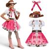 imageSpooktacular Creations Halloween Cowgirl Costume for Girls Toddler White Cowgirl Dress Outfit with Western Hat for Kids DressUp Cosplay and Themed Party Medium 810 yrsWhite