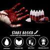 imageSpooktacular Creations Halloween Fake Blood 6 mini Dripping Blood Bottles for Zombie Makeup Vampire Blood Washable Fake Blood for Clothes Face Paint sfx Halloween Makeup