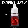 imageSpooktacular Creations Halloween Fake Blood 6 mini Dripping Blood Bottles for Zombie Makeup Vampire Blood Washable Fake Blood for Clothes Face Paint sfx Halloween Makeup