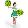imageSpooktacular Creations Halloween Girl Cheerleader Costume Cheer Uniform Set Cheerleading Outfit for Halloween DressUp PartyGreen