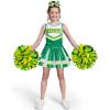 imageSpooktacular Creations Halloween Girl Cheerleader Costume Cheer Uniform Set Cheerleading Outfit for Halloween DressUp PartyGreen