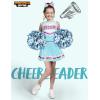 imageSpooktacular Creations Halloween Girl Cheerleader Costume Cheer Uniform Set Cheerleading Outfit for Halloween DressUp PartyLight Blue
