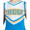 imageSpooktacular Creations Halloween Girl Cheerleader Costume Cheer Uniform Set Cheerleading Outfit for Halloween DressUp PartySky Blue