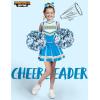 imageSpooktacular Creations Halloween Girl Cheerleader Costume Cheer Uniform Set Cheerleading Outfit for Halloween DressUp PartySky Blue